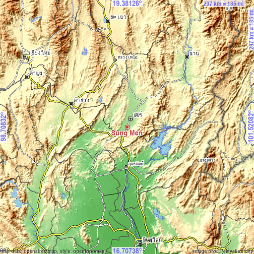 Topographic map of Sung Men