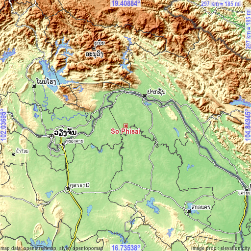 Topographic map of So Phisai