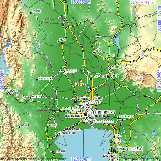 Topographic map of Sena