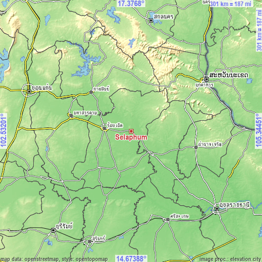 Topographic map of Selaphum