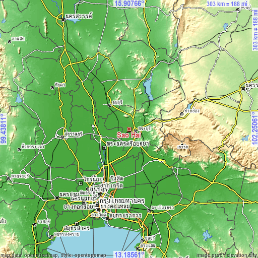Topographic map of Sao Hai