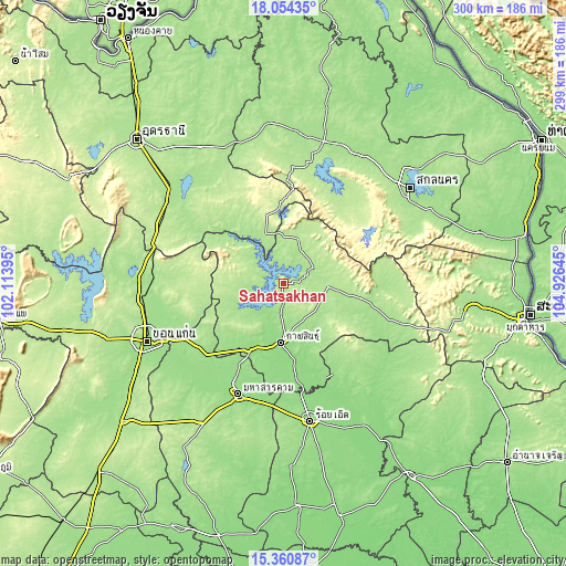 Topographic map of Sahatsakhan