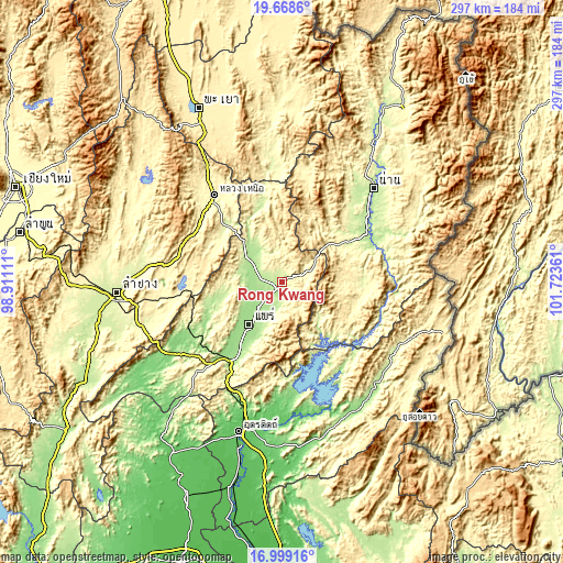 Topographic map of Rong Kwang