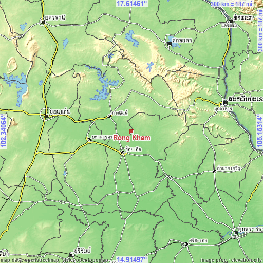 Topographic map of Rong Kham