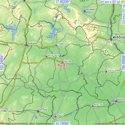 Topographic map of Roi Et