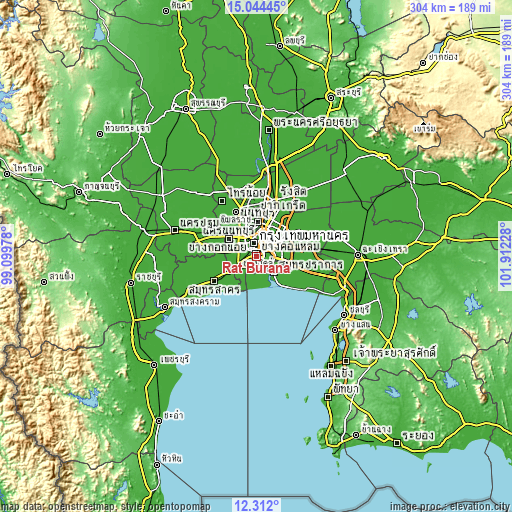 Topographic map of Rat Burana