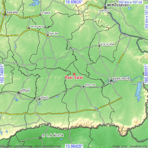 Topographic map of Rasi Salai