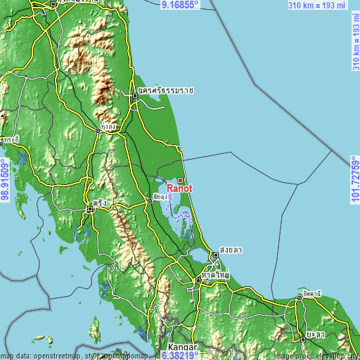 Topographic map of Ranot