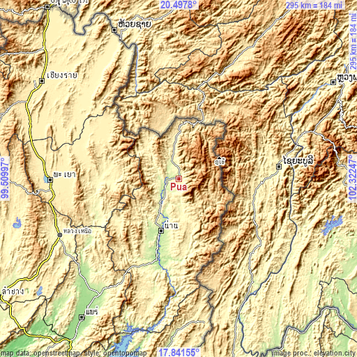 Topographic map of Pua