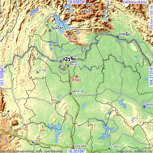 Topographic map of Phen