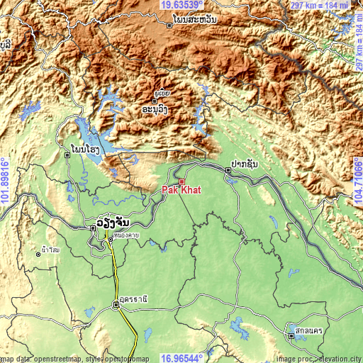 Topographic map of Pak Khat