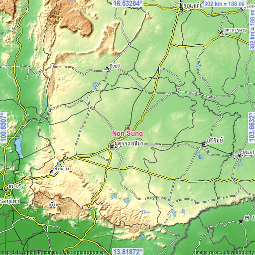Topographic map of Non Sung