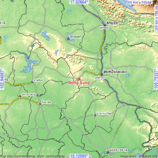 Topographic map of Nong Sung