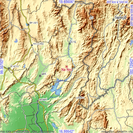 Topographic map of Na Noi