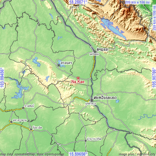 Topographic map of Na Kae
