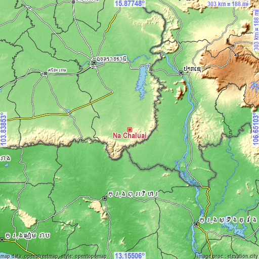 Topographic map of Na Chaluai