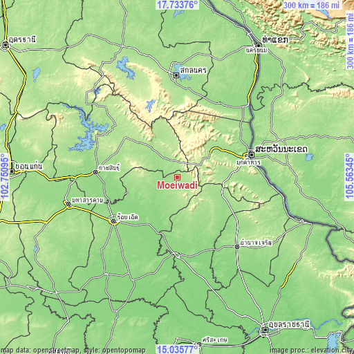 Topographic map of Moeiwadi