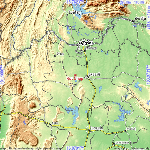 Topographic map of Kut Chap