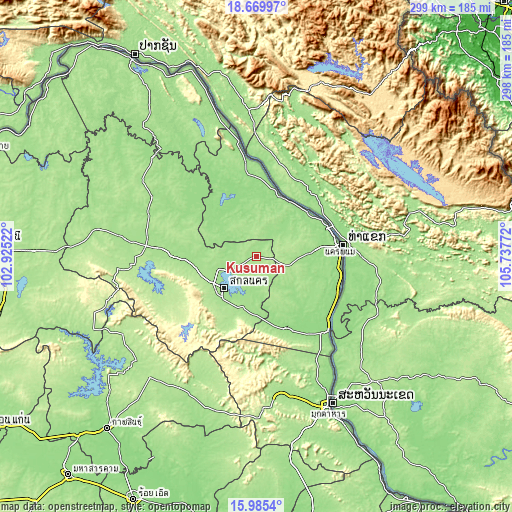 Topographic map of Kusuman