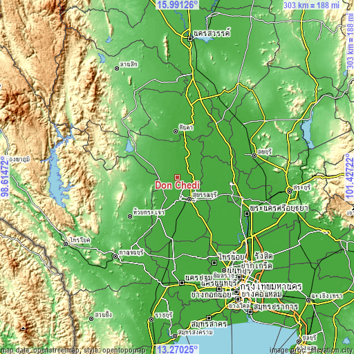 Topographic map of Don Chedi