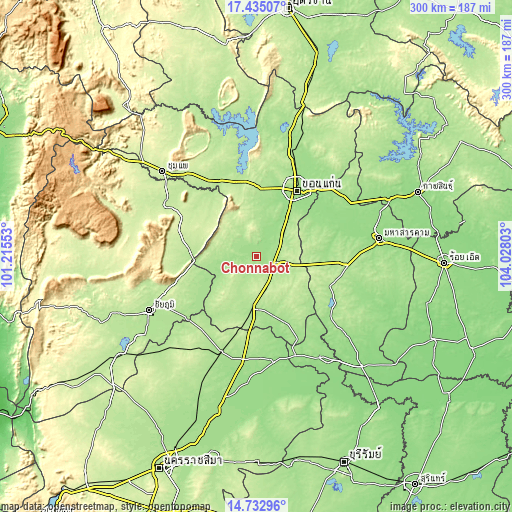 Topographic map of Chonnabot