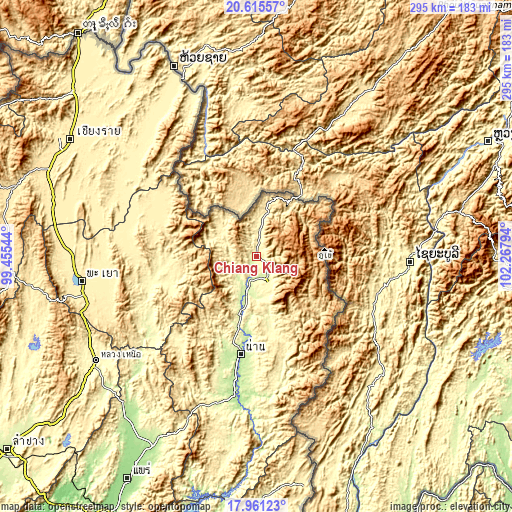 Topographic map of Chiang Klang