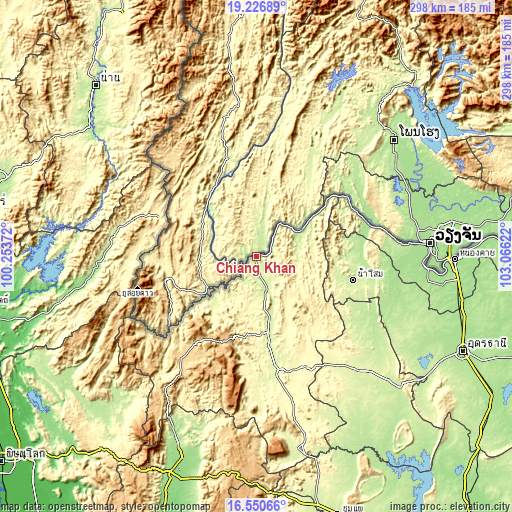 Topographic map of Chiang Khan