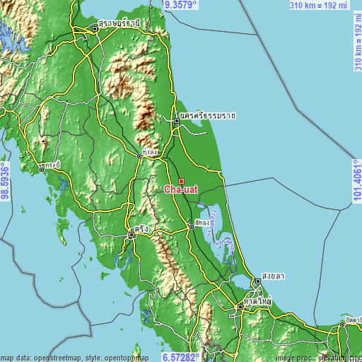 Topographic map of Cha-uat