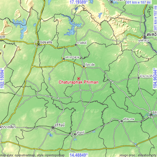 Topographic map of Chaturaphak Phiman