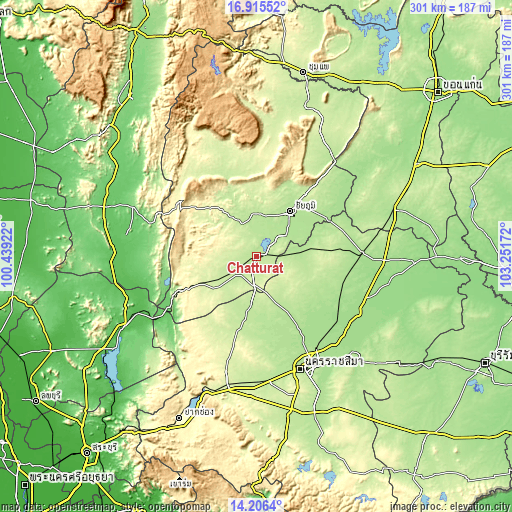 Topographic map of Chatturat