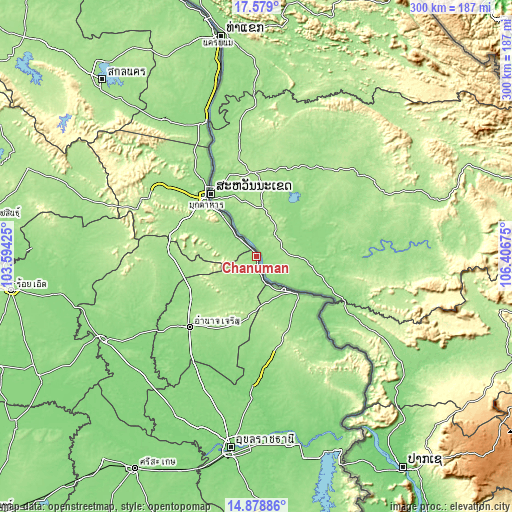Topographic map of Chanuman