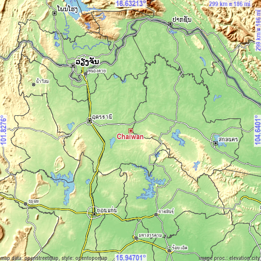 Topographic map of Chaiwan