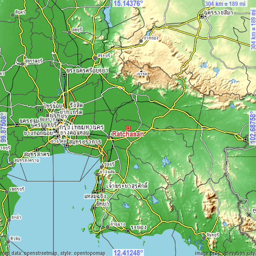 Topographic map of Ratchasan