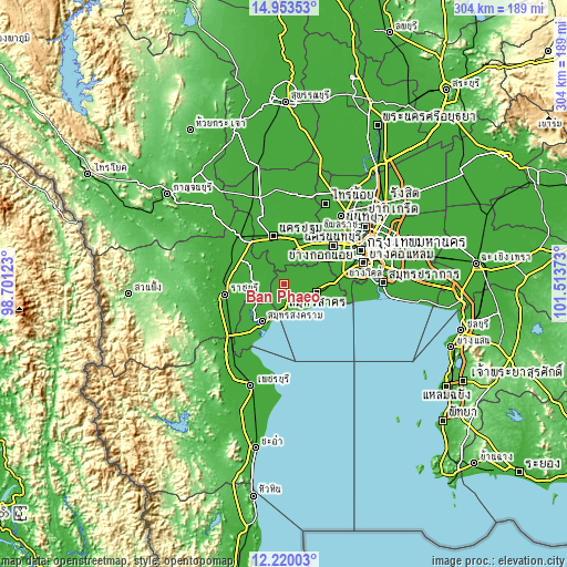 Topographic map of Ban Phaeo