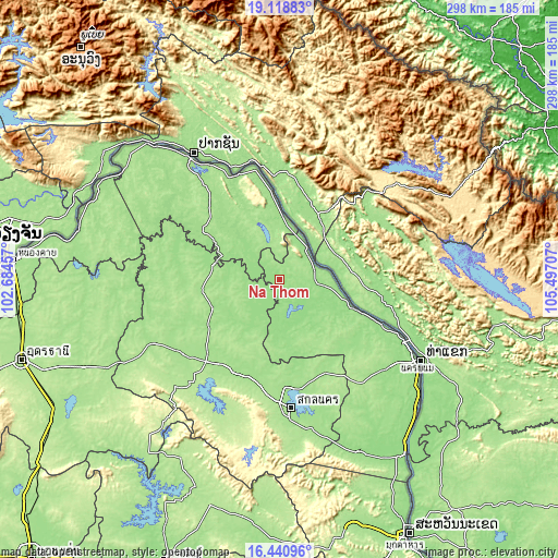 Topographic map of Na Thom