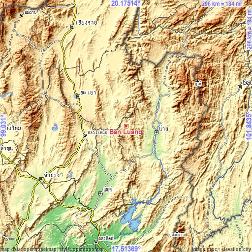 Topographic map of Ban Luang