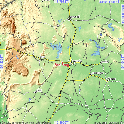 Topographic map of Ban Fang