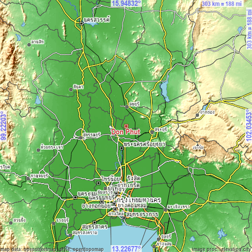 Topographic map of Don Phut