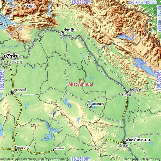 Topographic map of Akat Amnuai