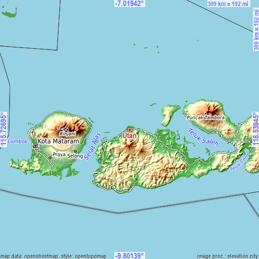 Topographic map of Utan