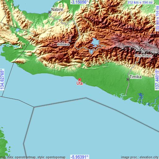 Topographic map of Uta