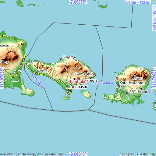 Topographic map of Tembuku