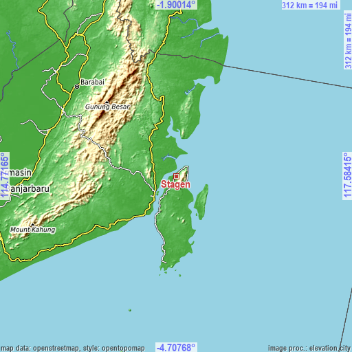 Topographic map of Stagen