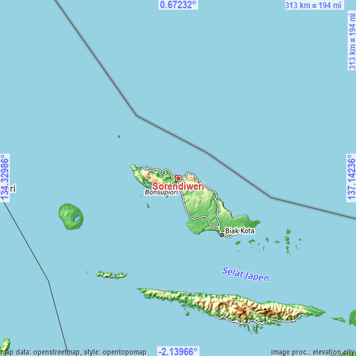 Topographic map of Sorendiweri