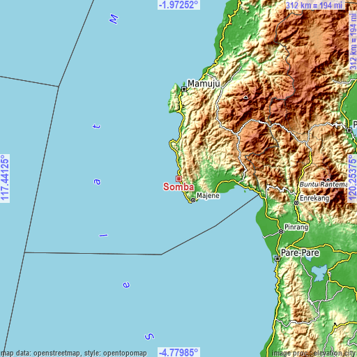 Topographic map of Somba