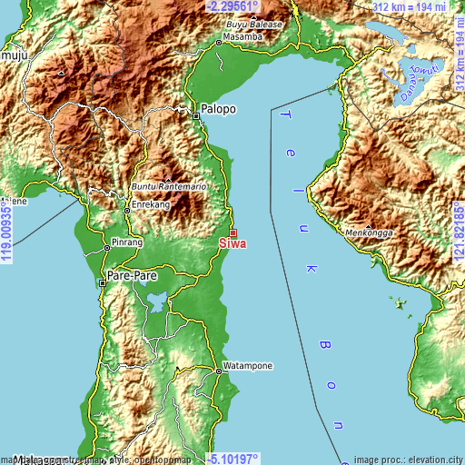 Topographic map of Siwa