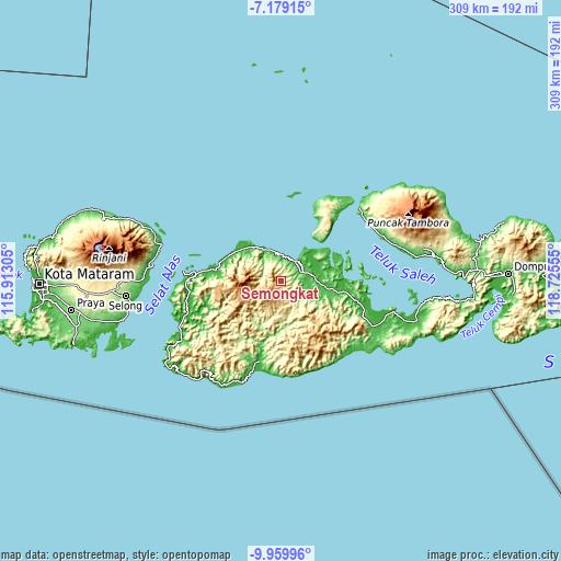Topographic map of Semongkat