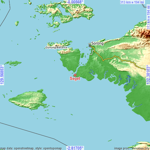 Topographic map of Seget