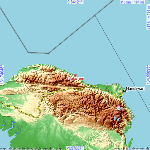 Topographic map of Saukorem