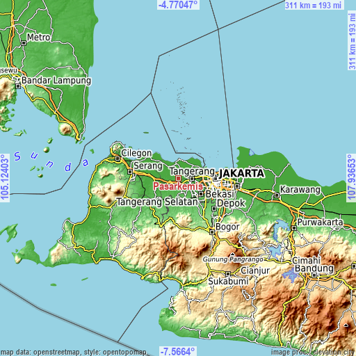 Topographic map of Pasarkemis